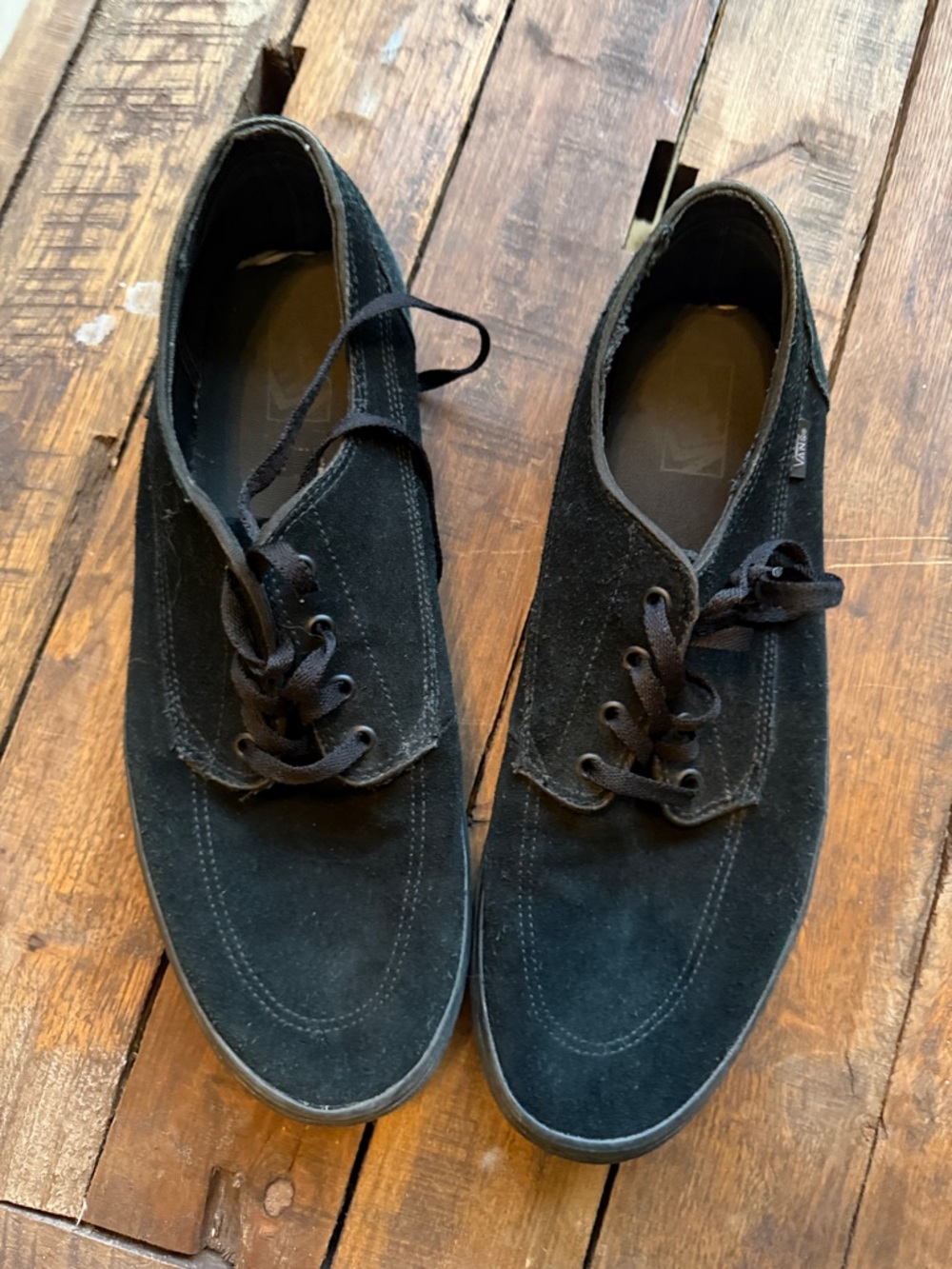 Men's Black Vans Casual Lace-Up Shoes